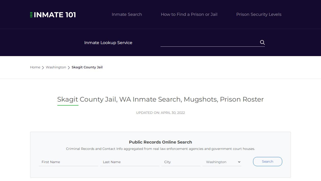Skagit County Jail, WA Inmate Search, Mugshots, Prison Roster